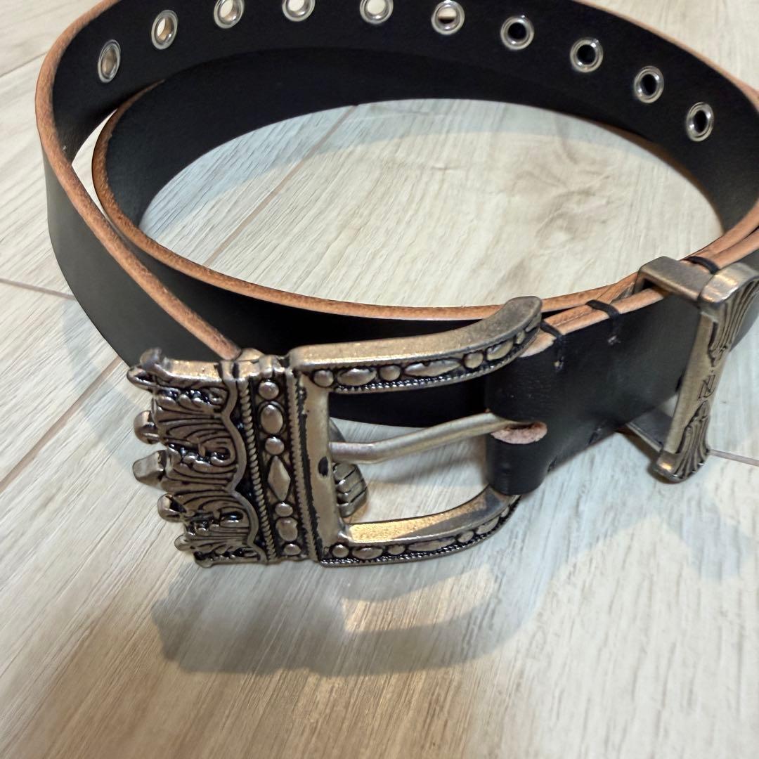 小物 NULLUS AW25 Silver Filled King's Belt NULLUS / SILVER FILLED KING'S BELT Black - Road Sign