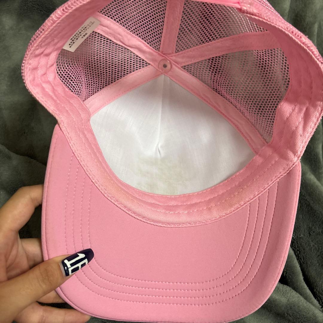 black eye patch ブラックアイパッチ ピンクメッシュキャップ - メルカリ