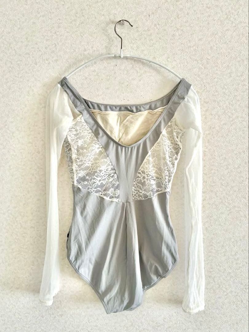 美品♡AKANE TAKADA ロングスリーブレオタード　グレー　L