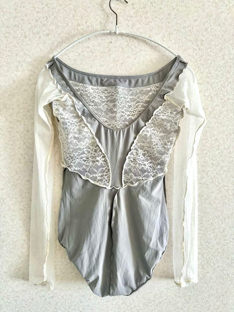 美品♡AKANE TAKADA ロングスリーブレオタード　グレー　L