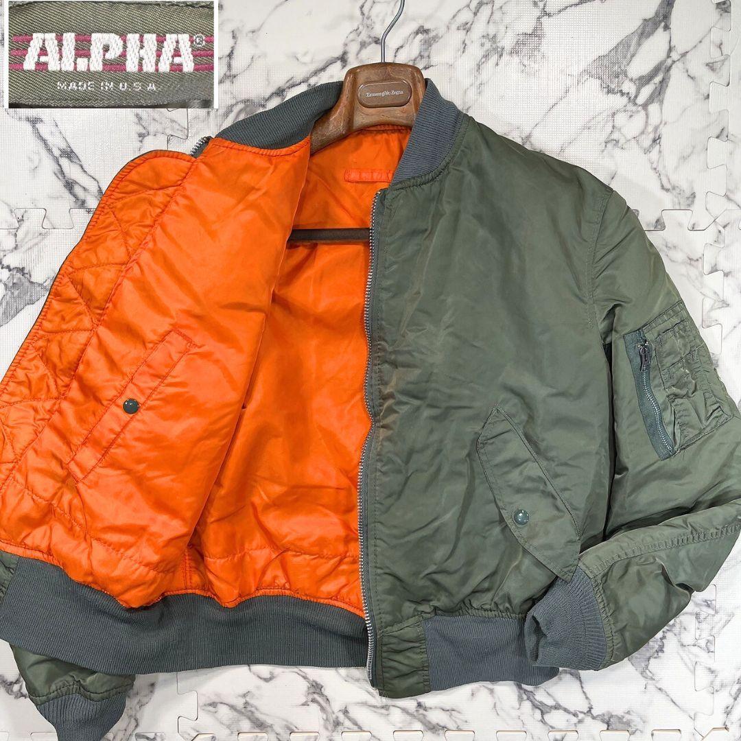 ✨88~92年製✨ (L) ALPHA MA-1 3本タグ セージグリーン - メルカリ