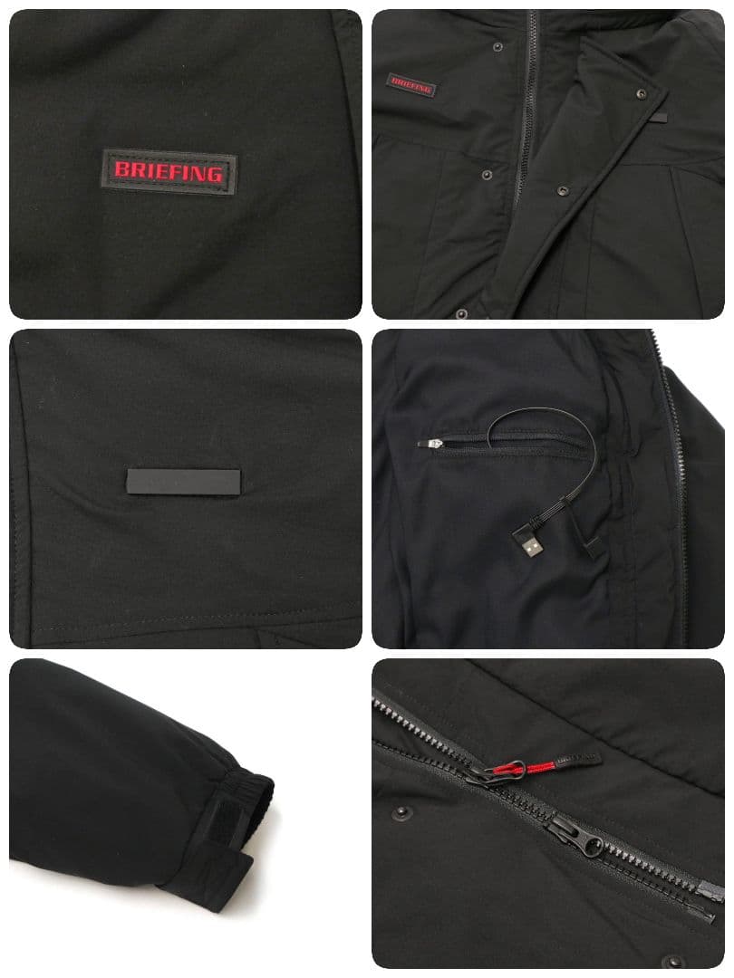 BRIEFING ブリーフィング ダウンベンチコート ヒート温度調節 ホワイト