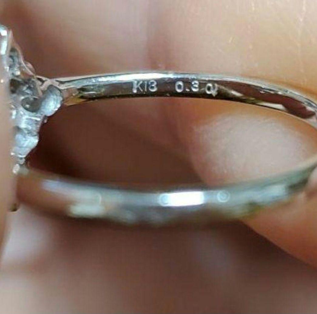 １点物♪　K18WG　0.3ct　ダイヤリング　5号