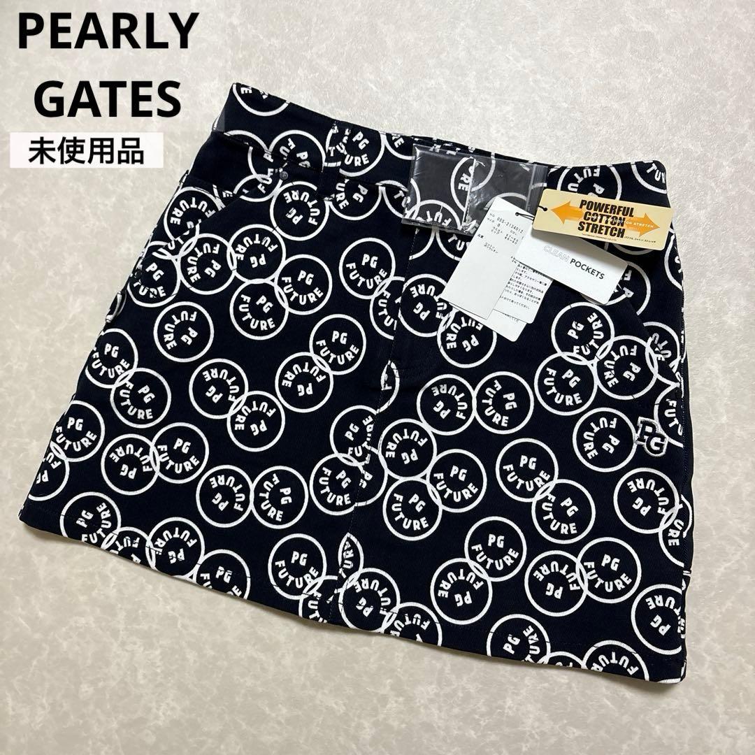 パーリーゲイツ☆総柄☆パワフルコットンストレッチ☆スカート【サイズ