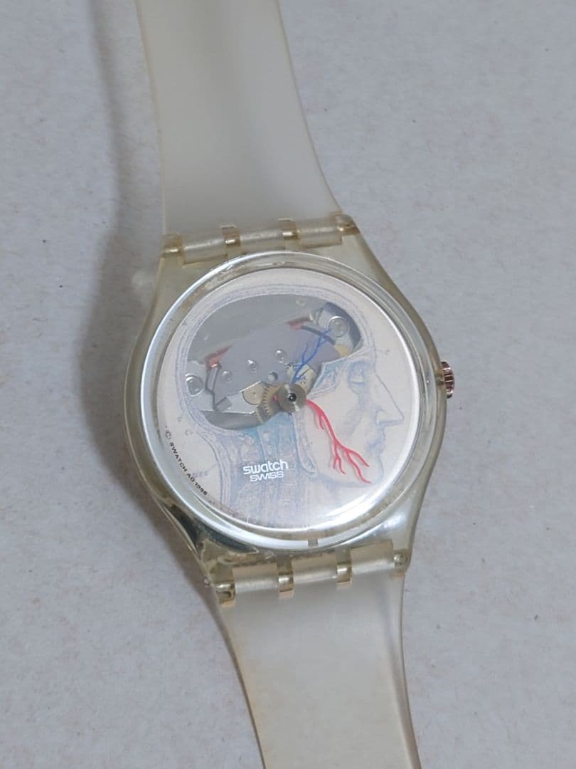 スウォッチ swatch レトロ腕時計 Ticking Brain 脳 医学 - メルカリ