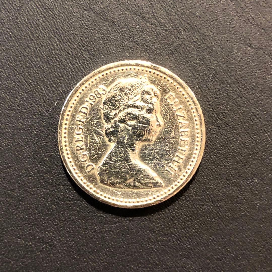 1ポンド コイン 1983 硬貨 激レア エラーCoin エリザベス2世 - メルカリ