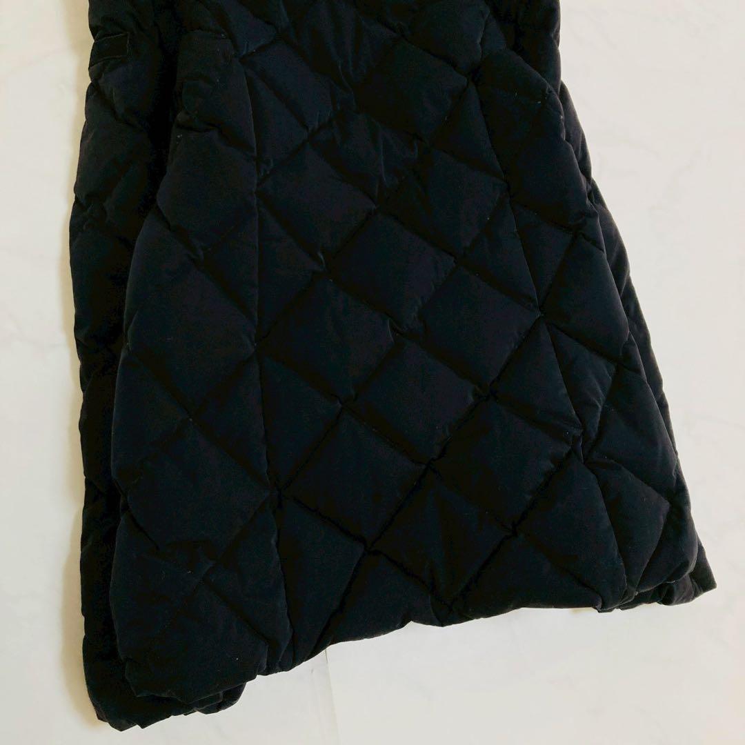 タトラス ベリーナ ラクーンファー キルティング ダウンコート 黒 02