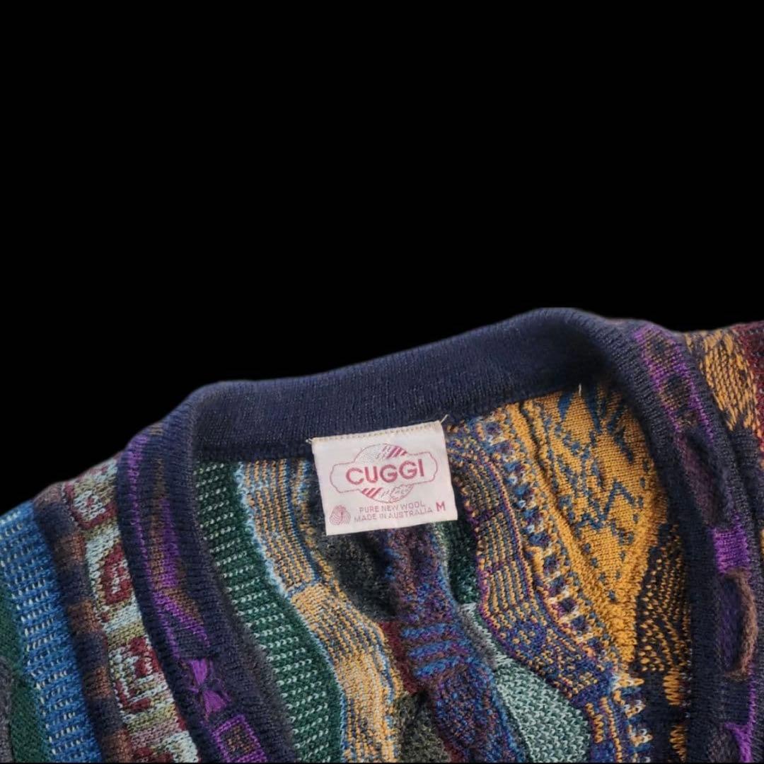 80s “CUGGI” 3D Knit Cardigan