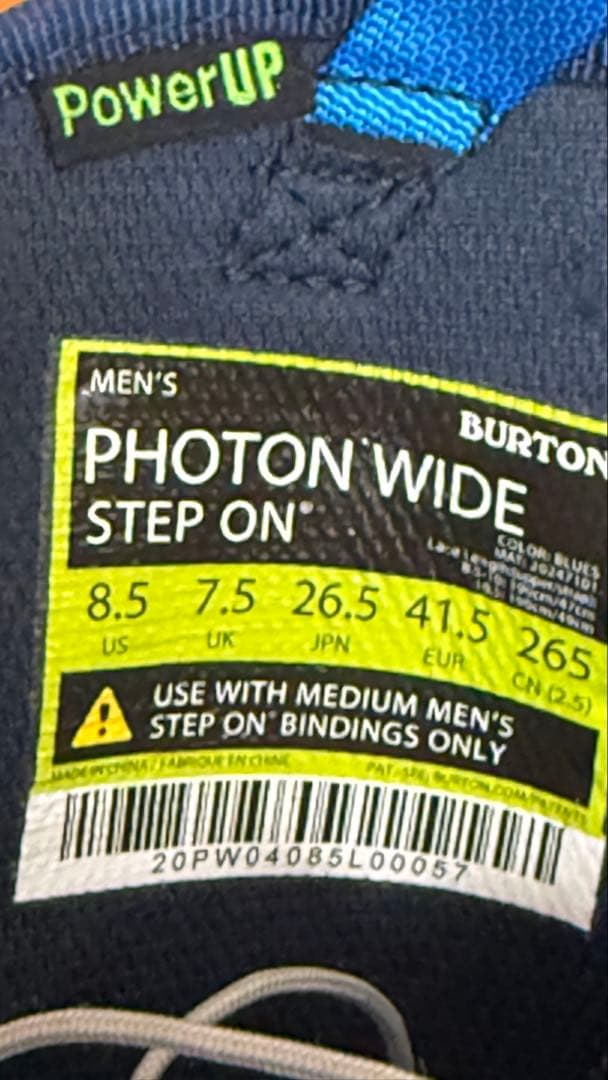 BURTON ステップオン PHOTON WIDE US8.5 26.5cm