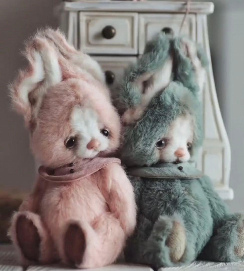 ぬいぐるみ アーティストベア テディベア 海外作家様 気怠うさぎ 兎