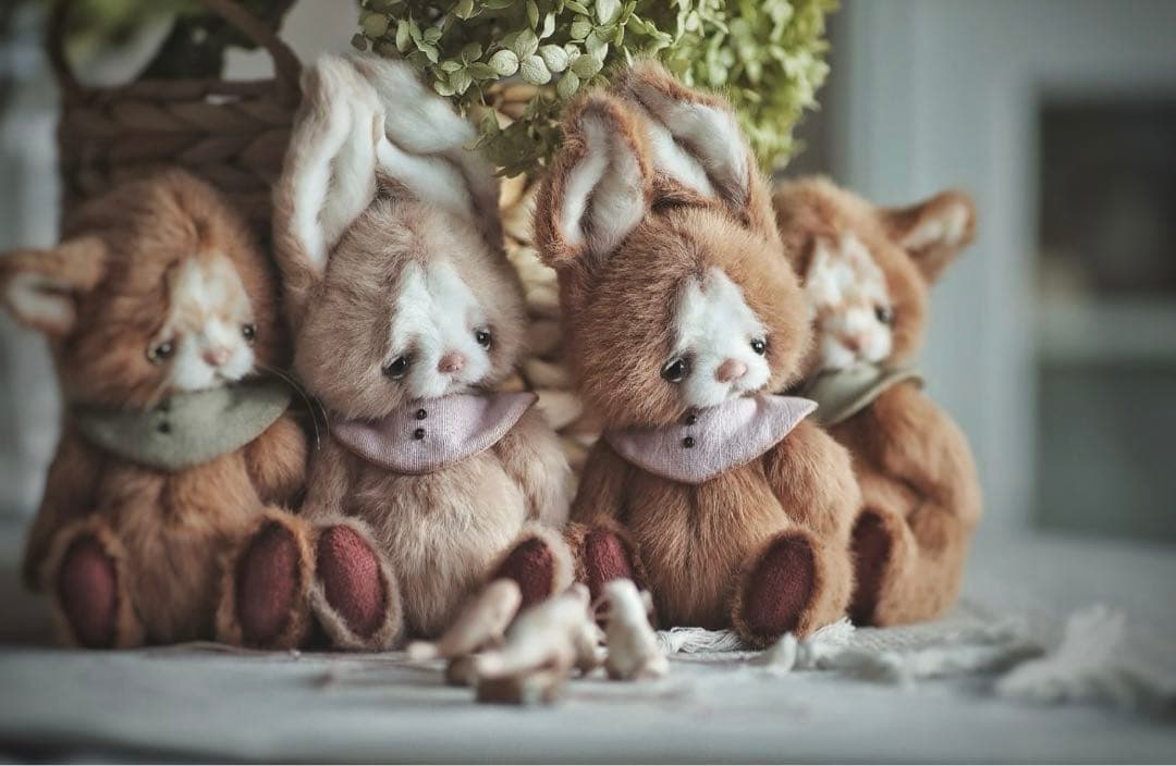 ぬいぐるみ アーティストベア テディベア 海外作家様 気怠うさぎ 兎