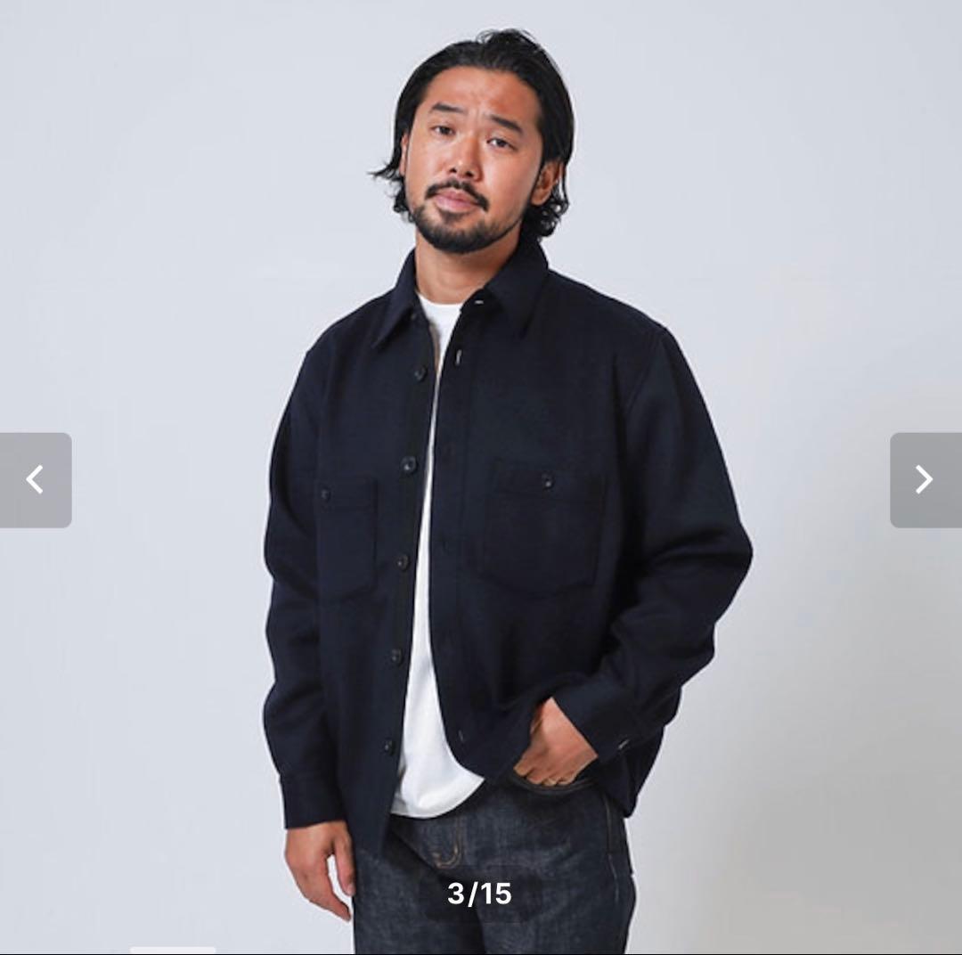 トップス KAJA RE:NEWOOL CPO JACKET navy KAJA RE:NEWOOL DOUBLE CLOTH BEAVER CPO JACKET | KAJA