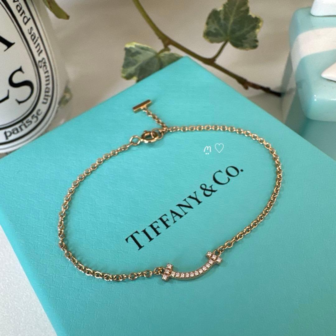 ティファニー Ꭲスマイルダイヤモンドブレスレット ミニ Ꮶ18イエロー
