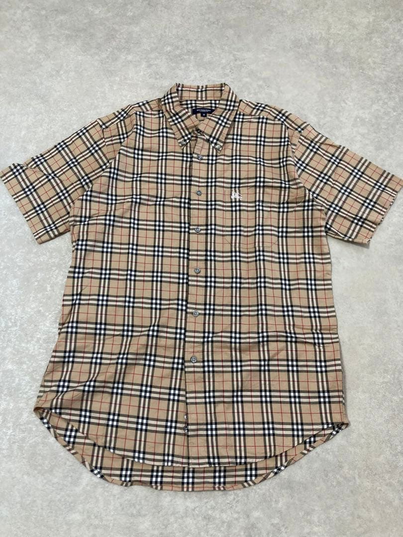 BURBERRY LONDON ノバチェック ホースロゴ刺繍 シャツ M