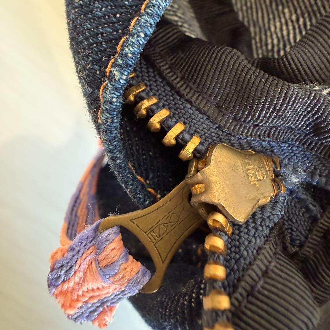 エヴィス ウエストポーチ ボディバッグ デニム インディゴ 5連カモメ