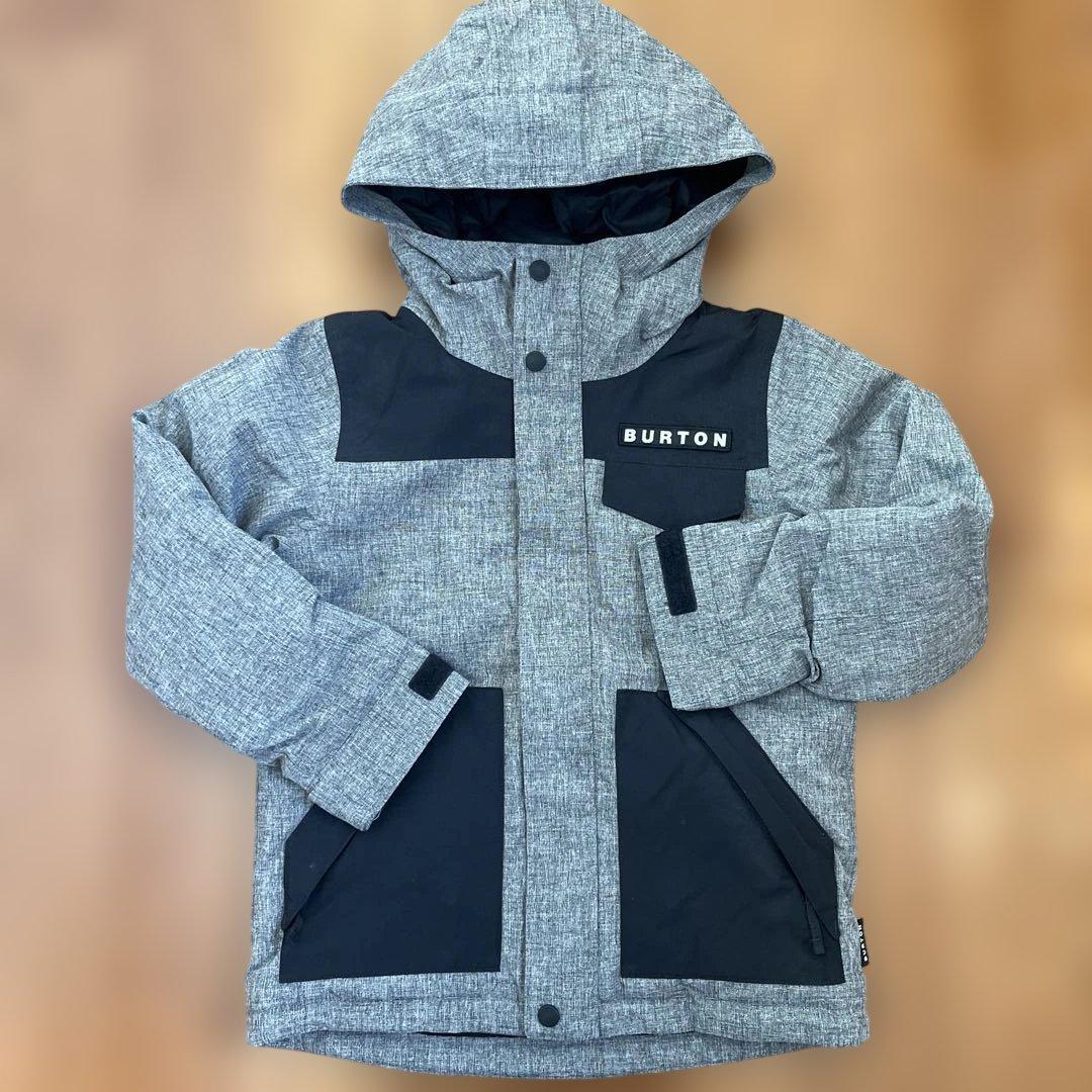 BURTON スノーボードウェア セット XS (110cm)グレー・ブラック フード