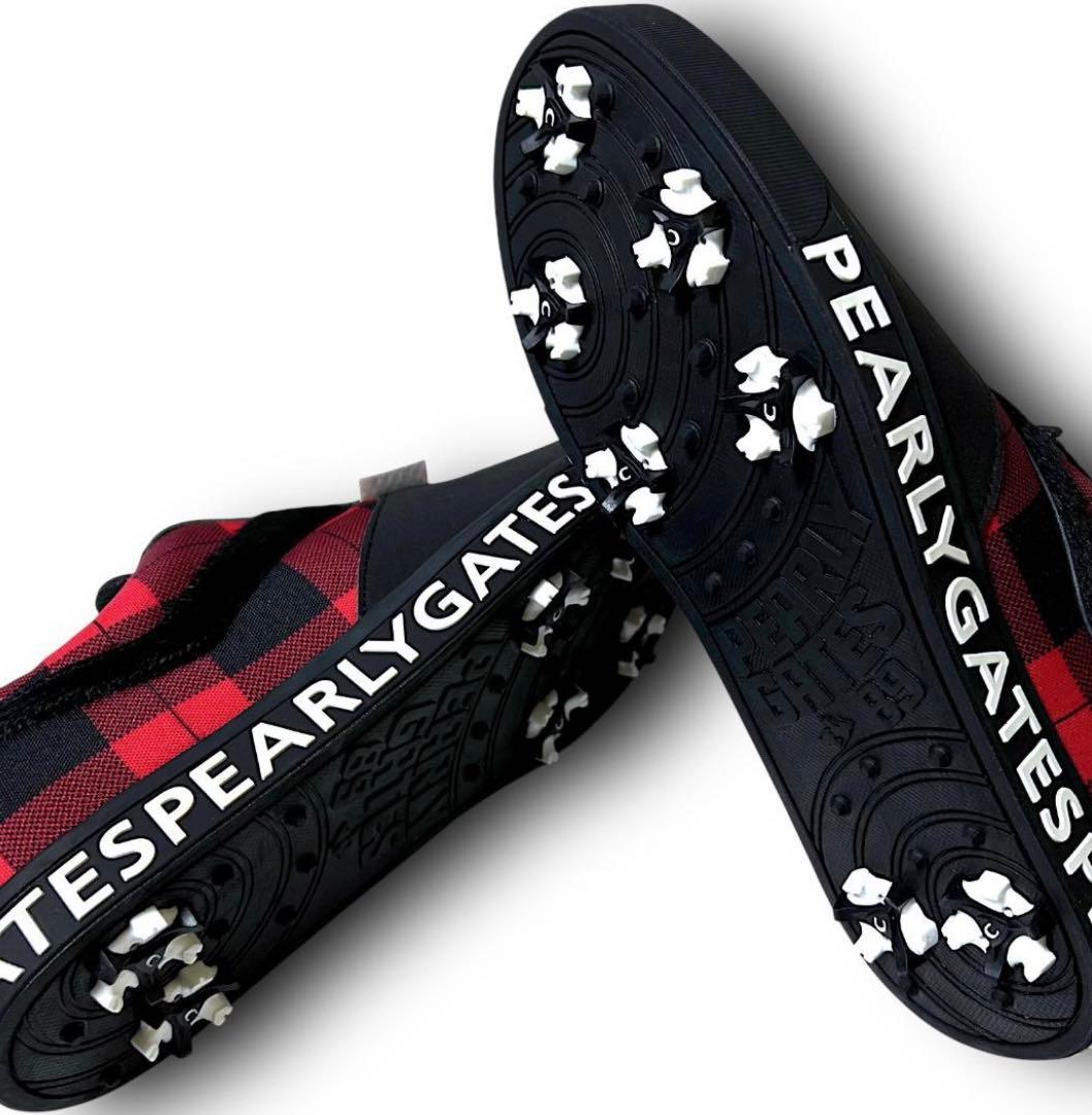 PEARLY GATES パーリーゲイツ チェック ゴルフシューズ 24.5cm