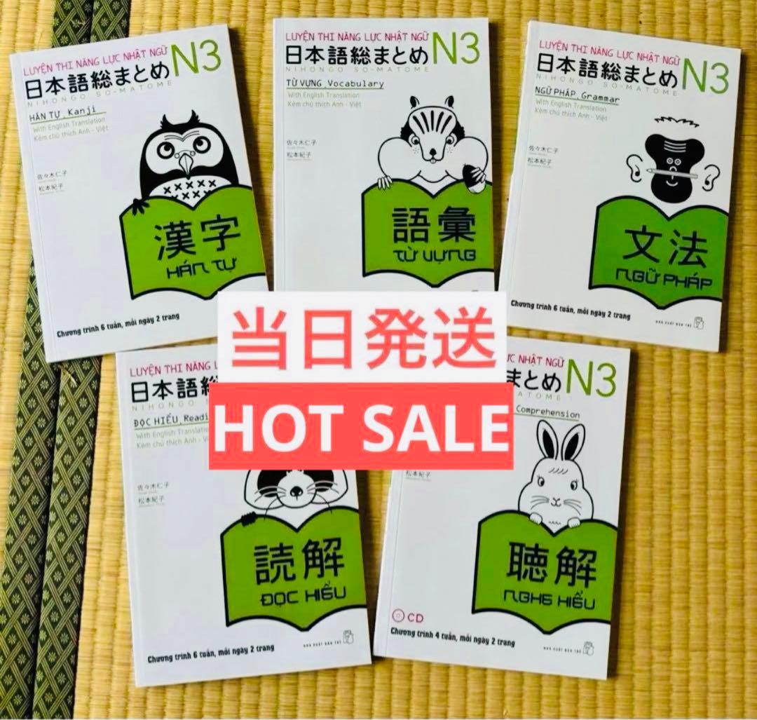 SOMATOME N3 新品 日本語総まとめN3（ベトナム語・英語版）5冊セット