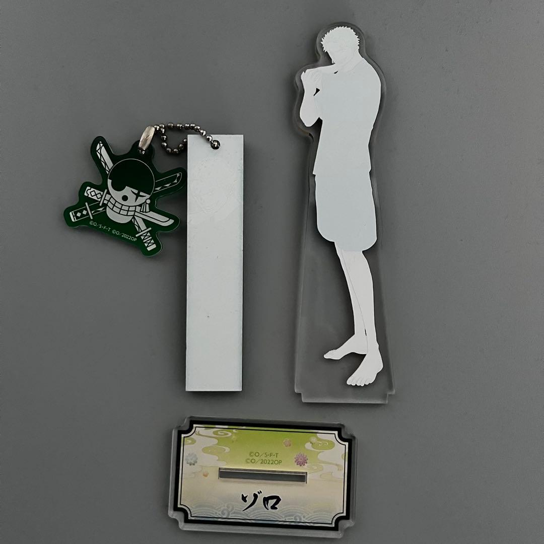 ワンピース 極楽湯コラボ ゾロ アクリルブロックチャーム アクリル