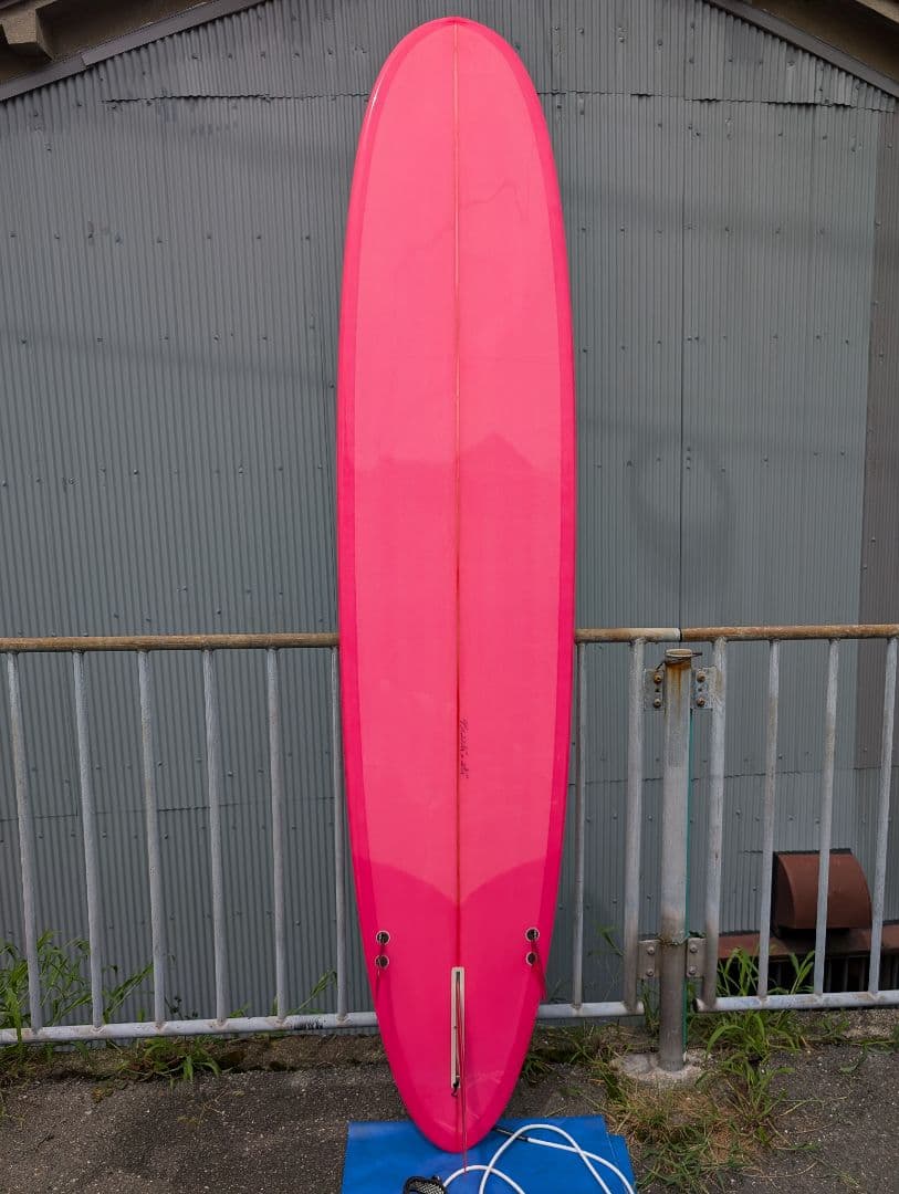 超美品 ロングボード 9,2 蛍光ピンク