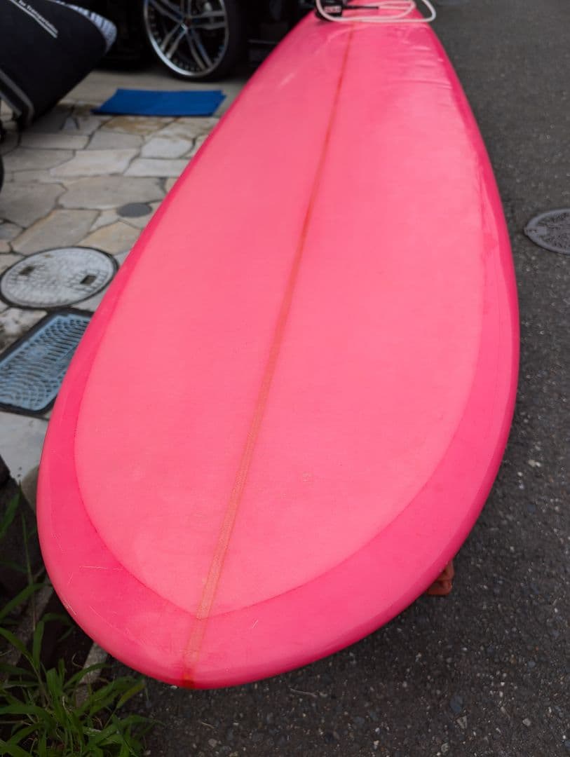 超美品 ロングボード 9,2 蛍光ピンク