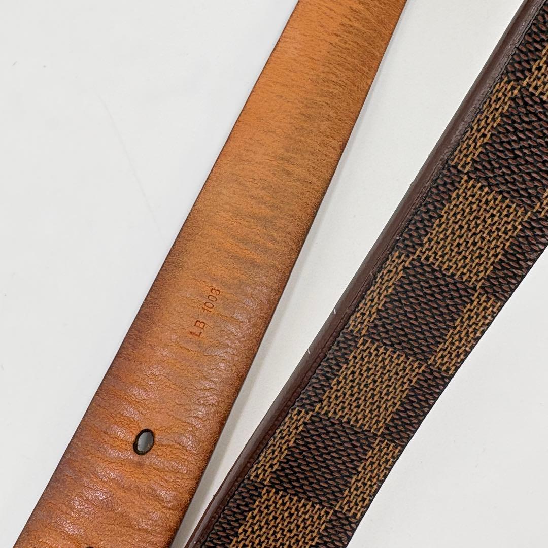 ふー様ルイ・ヴィトンサンチュール・キャレ ダミエ・エベヌ M6802