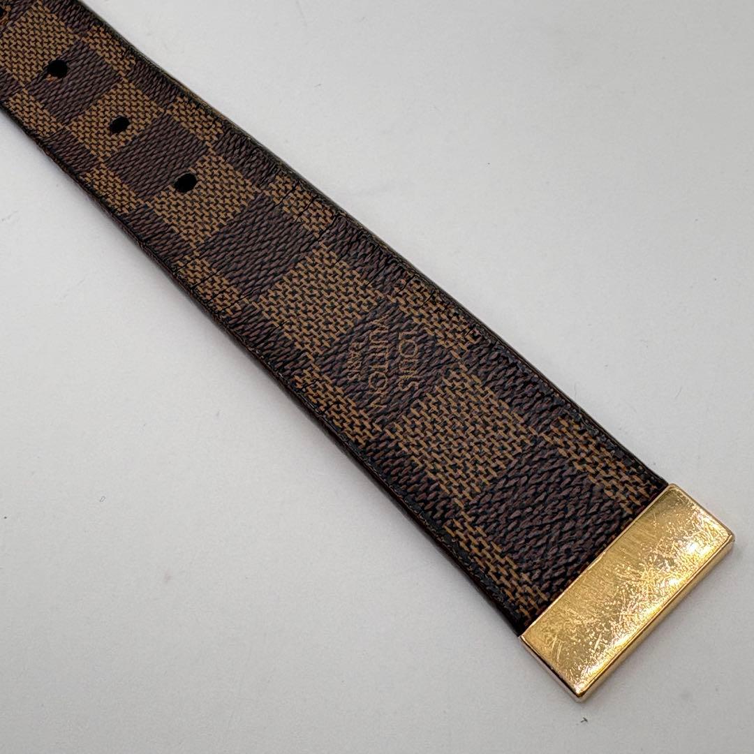 ふー様ルイ・ヴィトンサンチュール・キャレ ダミエ・エベヌ M6802