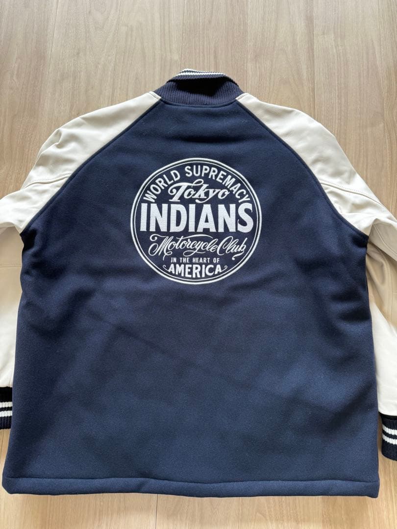 貴重 東京インディアンズ スタジャン 紺白 XL - メルカリ