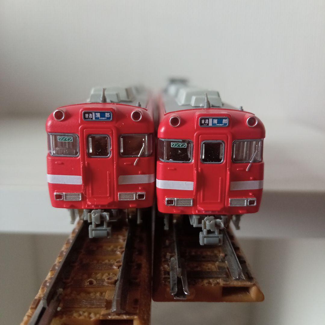 【レトロ】名古屋鉄道6000系　白帯　2両セット　赤色　白ライン