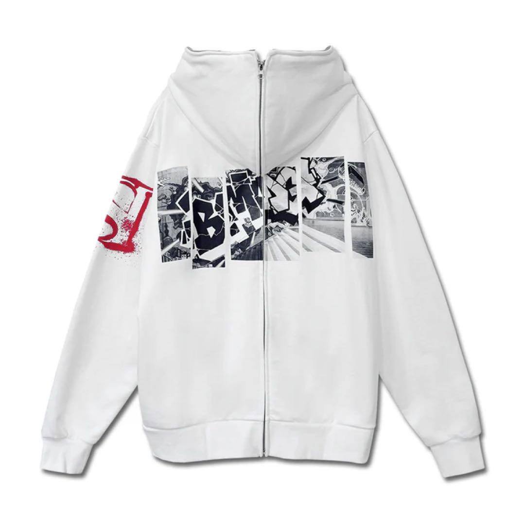 SKY-HI スプリット ジップパーカー WHITE Lサイズ