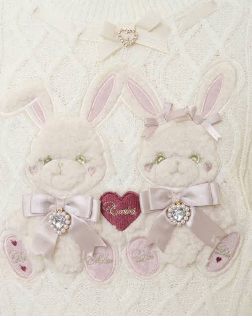 新品未使用】メルカリ最安値♡♡LIZ LISA ニット うさぎニット白