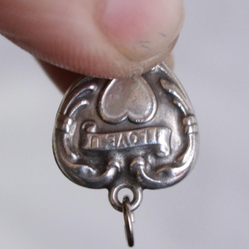 40s スウィートハートジュエリー シルバー ギフトに ILOVEU 古着に