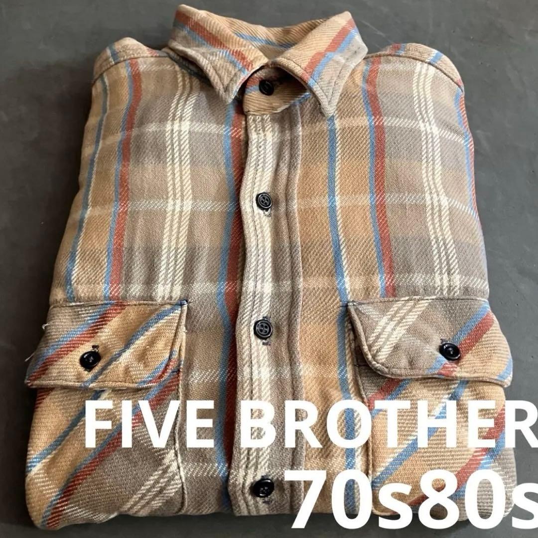 色味◎70s80s【USA製】FIVE BROTHER ネルシャツ - メルカリ