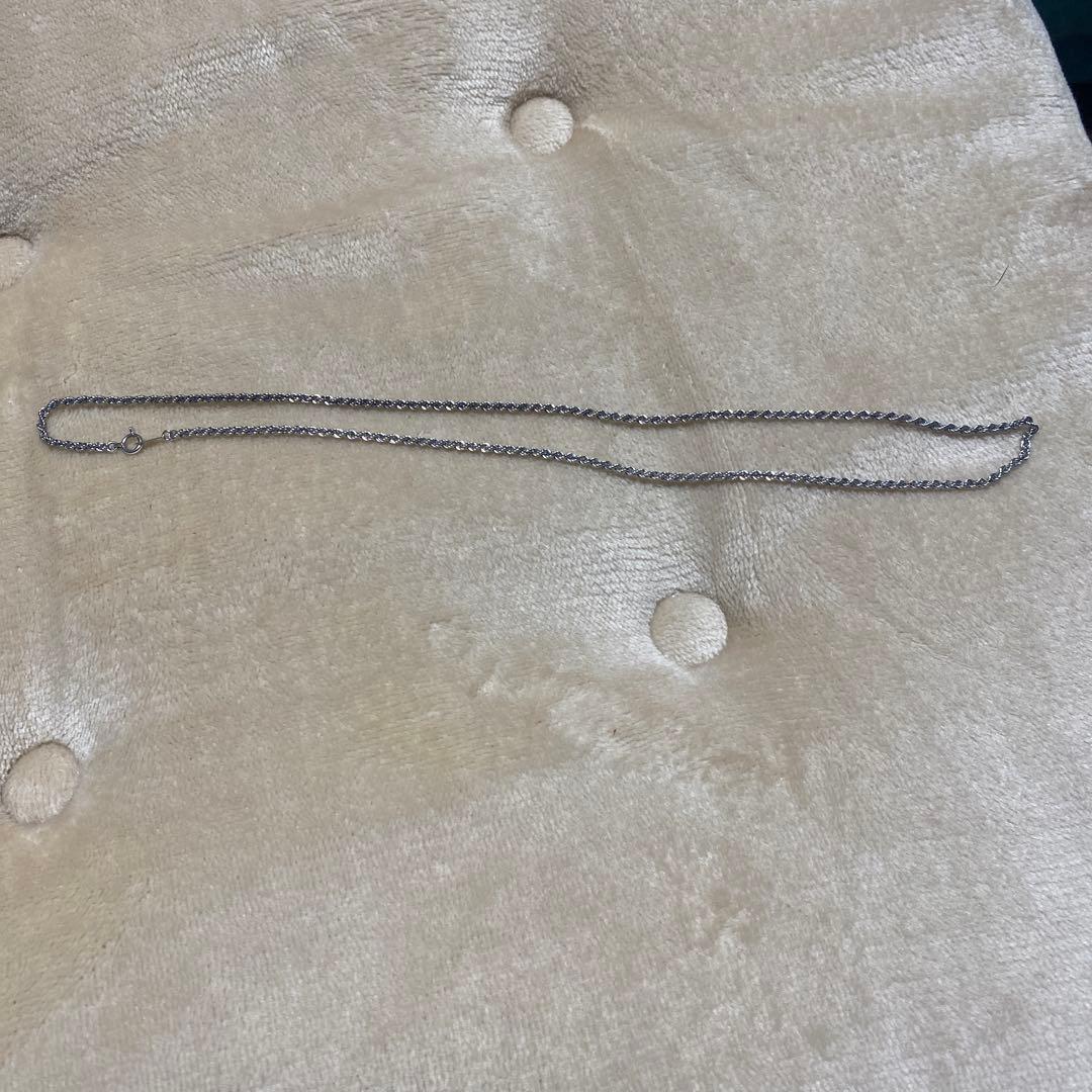 K18WG ロープチェーン ネックレス 約45cm 2.6grams