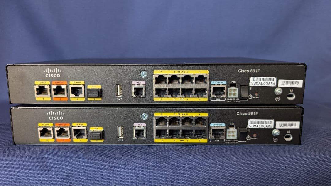 CCNA、CCNP】CISCO C891F 静音タイプ 2台セット - メルカリ