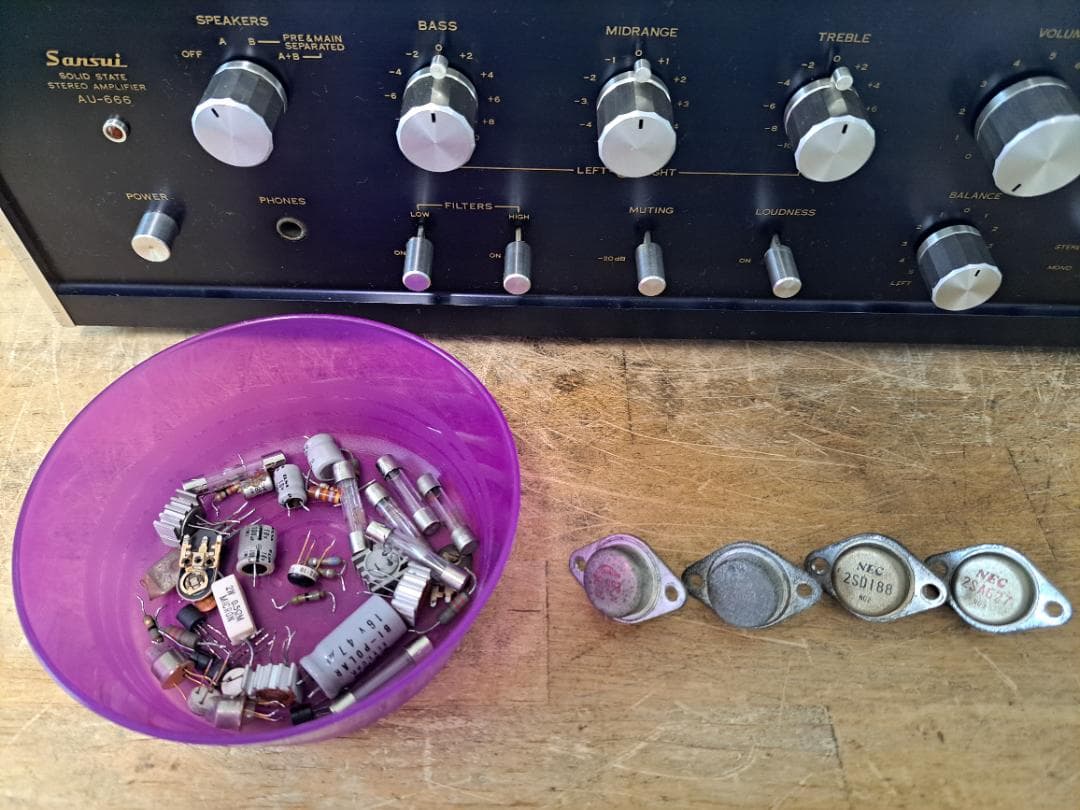 Sansui サンスイ AU-666 プリメインアンプ有松絞り✴︎藤娘きぬたや