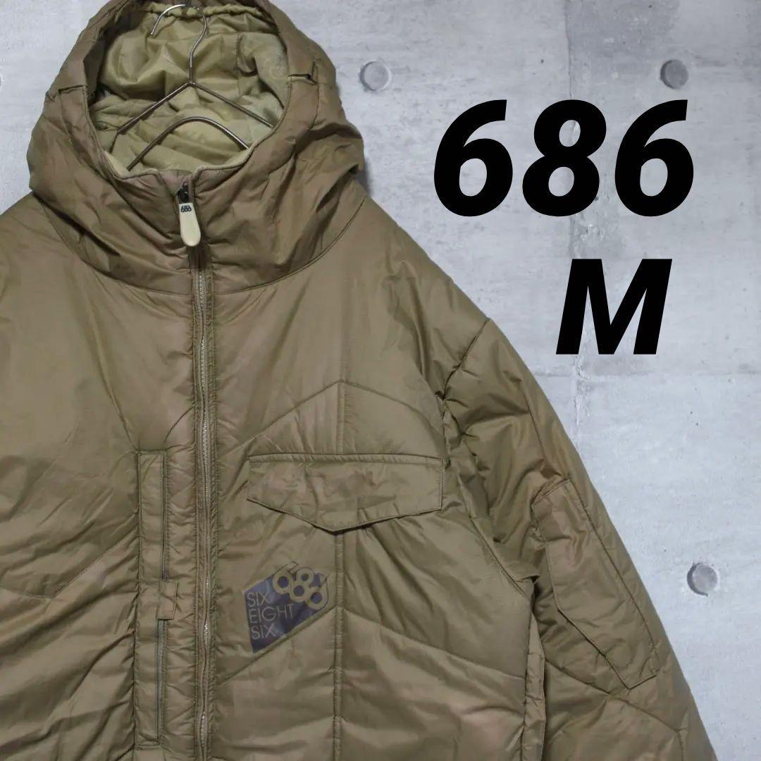 【変色有り 中綿入り】高機能【M】US 686 スノーボード ダウンジャケット 686 シックスエイトシックス RENEWAL INSULATED ANORAK ユニセックス