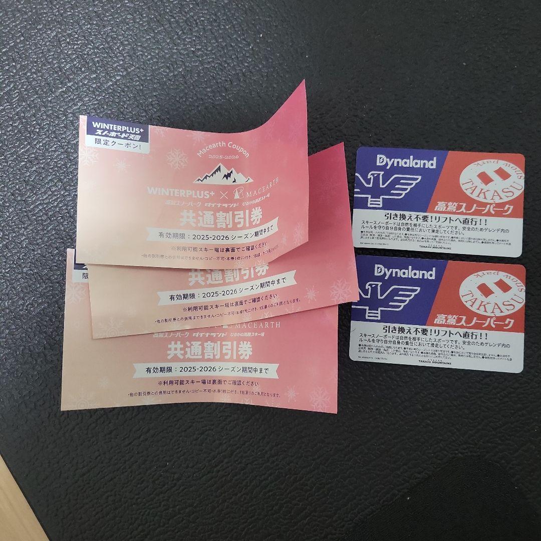 高鷲・ダイナランドリフト券 共通割引券付き - メルカリ