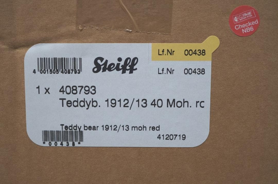 【M02-01】 Steiff シュタイフ テディベア レプリカ 1912/13