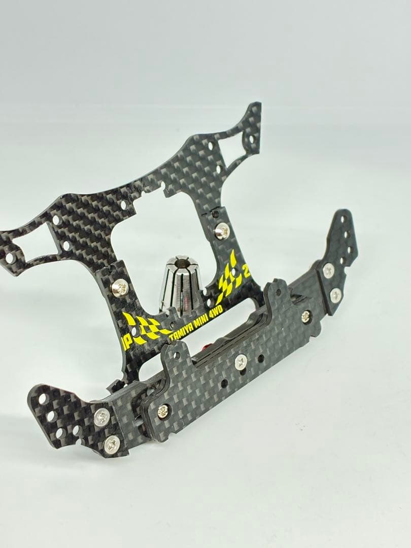 ミニ四駆 CNCフライス加工 一軸スライドダンパー 純正カーボン 提灯