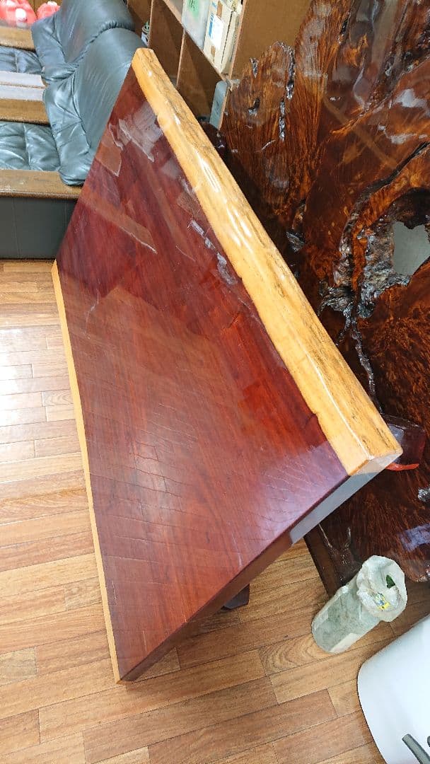 紅紫檀 一枚板 総無垢 座卓 座敷机 リビングテーブル ローテーブル