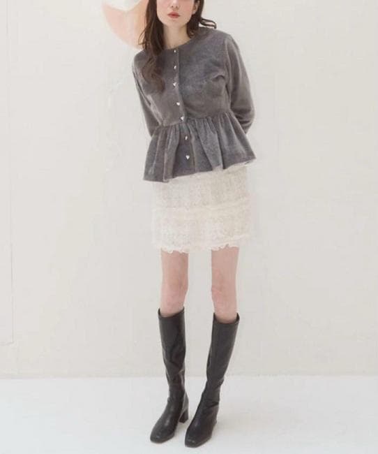 K12522) MUGUET heart button peplum tops - メルカリ