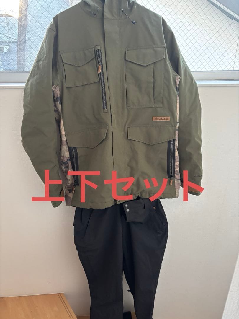 【スノボウェア上下セット】SESSIONSセッションズ SESSIONS/セッションズ メンズ スノーウェア プルオーバー ジャケット