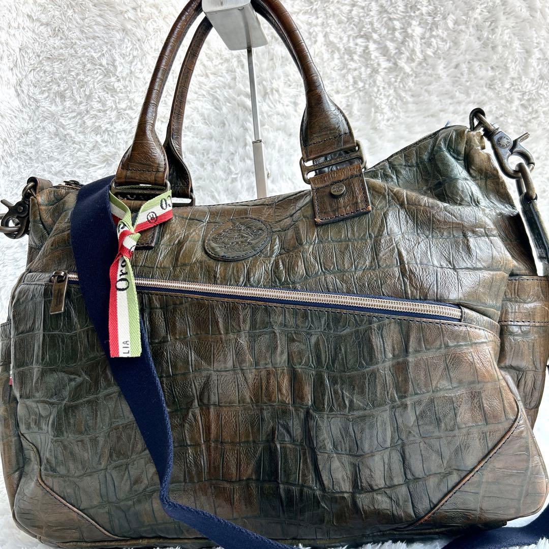美品 Orobianco オロビアンコ 2way ショルダーバッグ オールレザー Orobianco（オロビアンコ） バッグ ショルダーバッグ 2way シルベスト