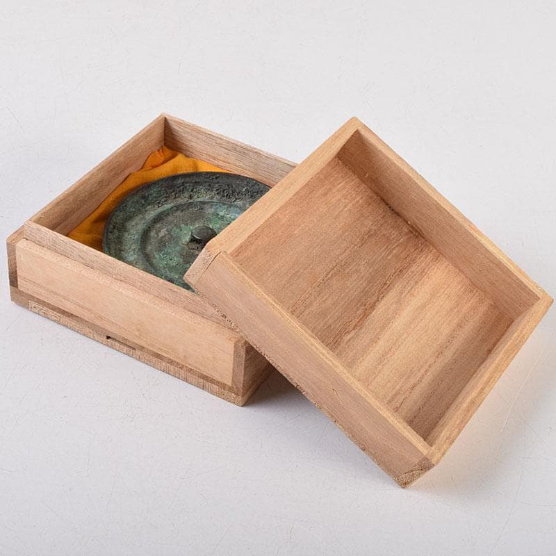 中国 古銅青銅 銅鏡 古鏡 紙鎮 文鎮 時代箱 M R9328 - メルカリ