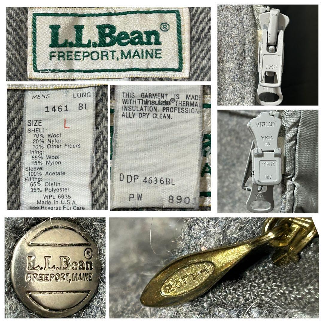 訳あり品】USA製 エルエルビーン ウール ストームコート 一枚袖