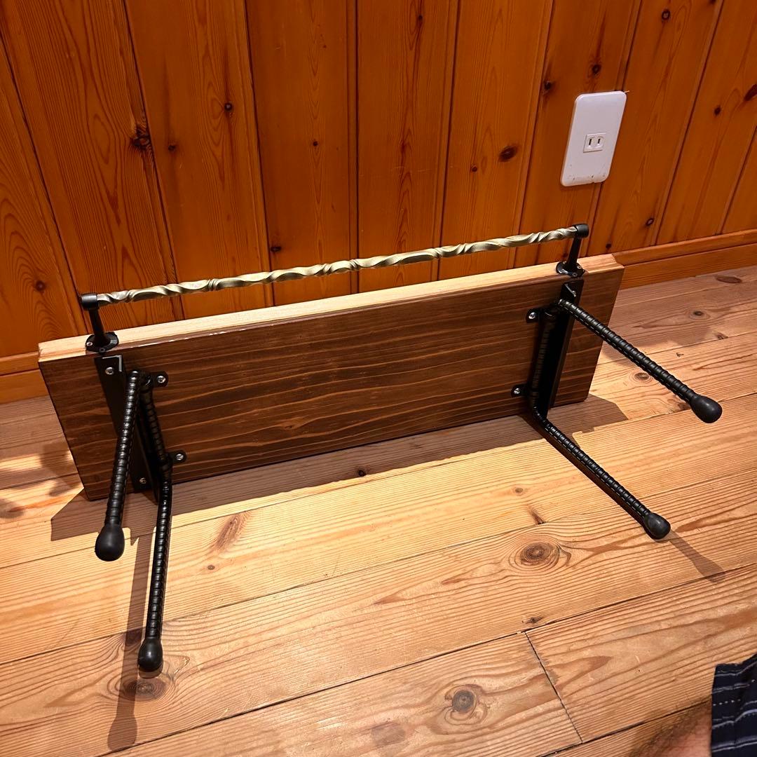 No.8 ソロテーブル アイアンミニテーブル ツイストハンガー付