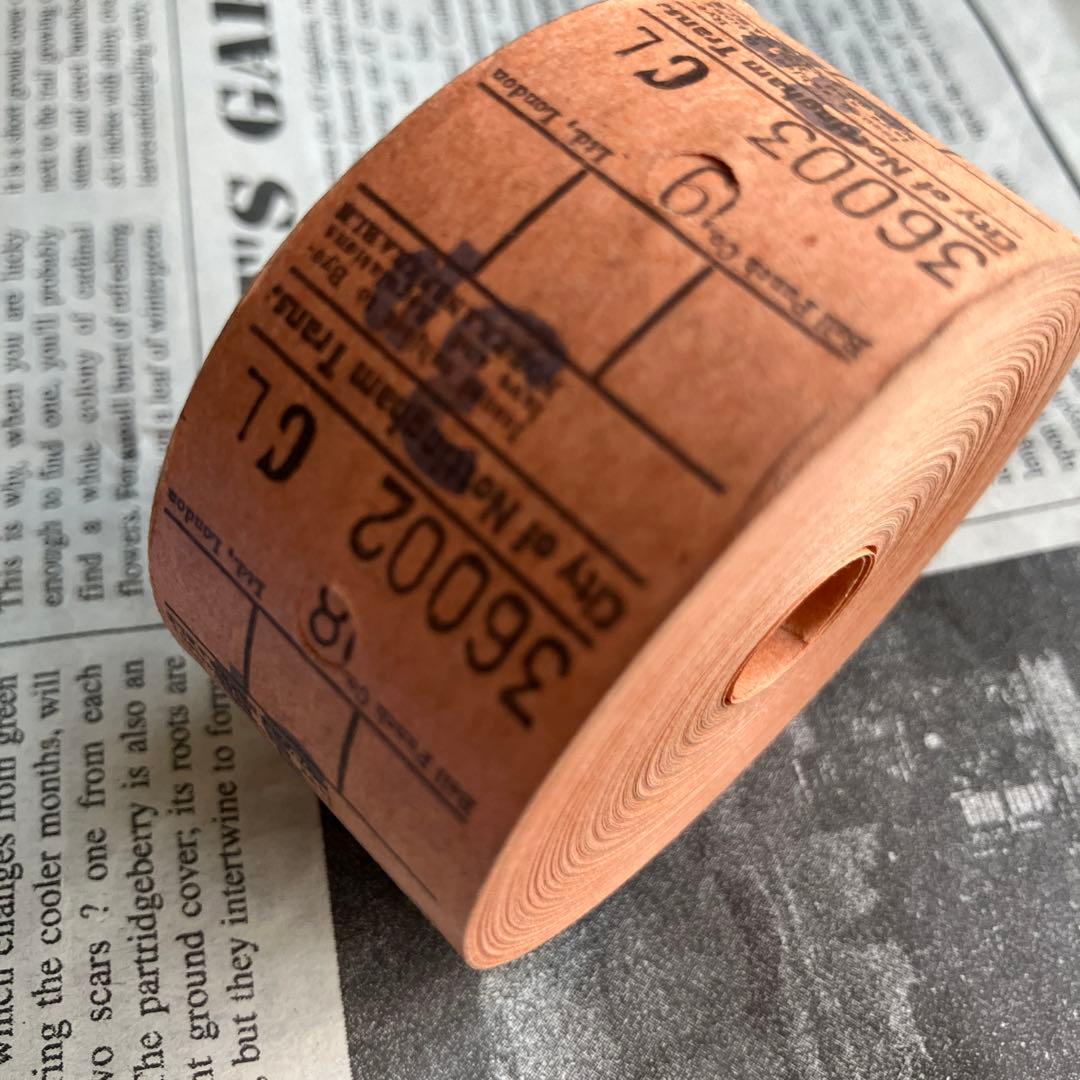 海外 ヴィンテージ ロールチケット フル 裏英字 ジャンクジャーナル