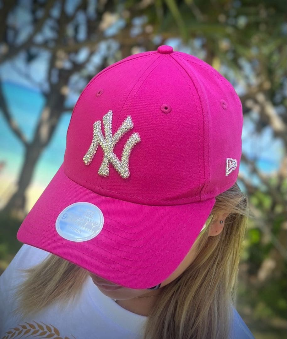 NEWERA キャップ 正規品 ホワイト スワロフスキー ニューエラ キラキラ