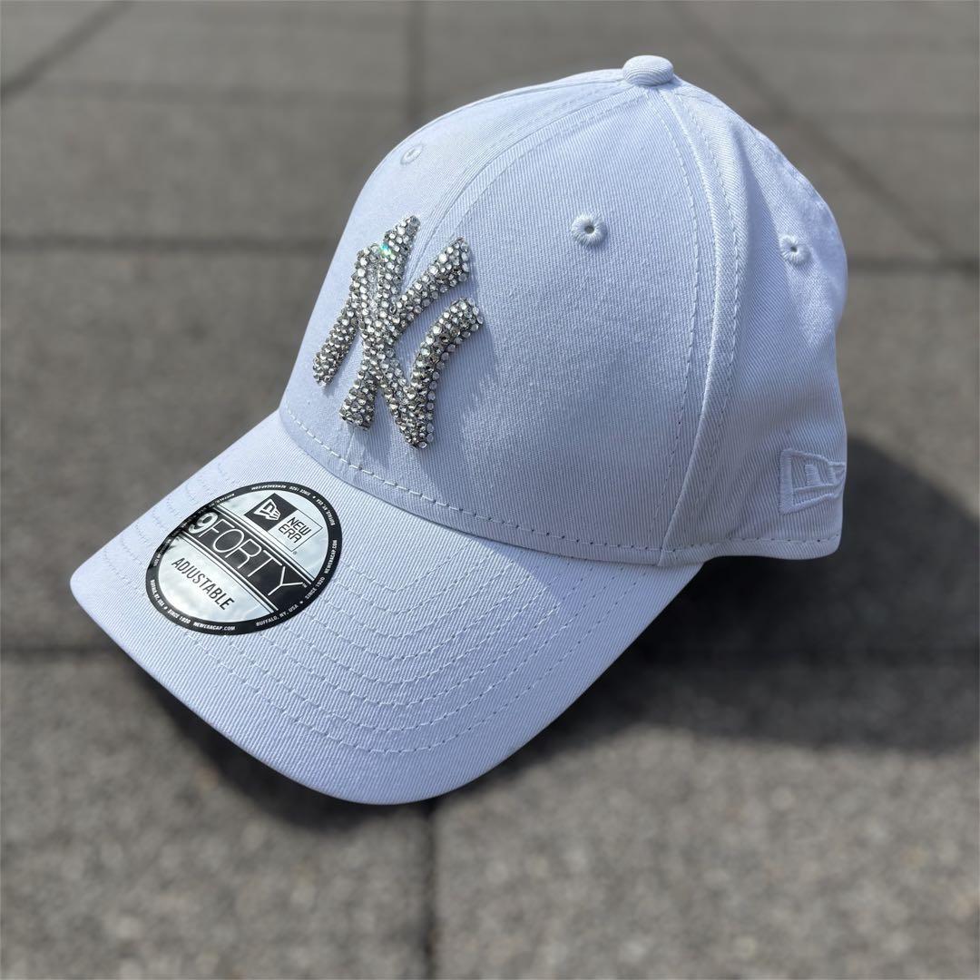 NEWERA キャップ 正規品 ホワイト スワロフスキー ニューエラ キラキラ